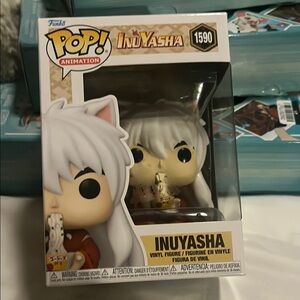 Funko Pop Animation Inuyasha Figure with White Hair and Red Outfit